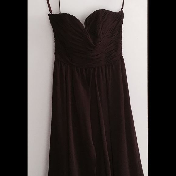 Allure bridal bridesmaids dress in brown