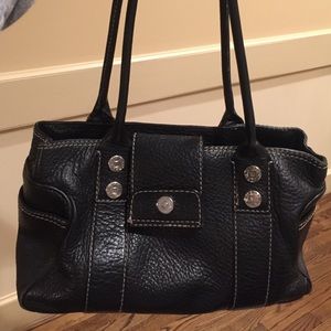 Michael Kors black leather handbag