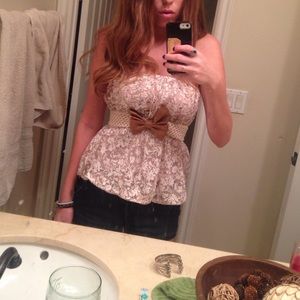 Cute Flower Design Tube Top