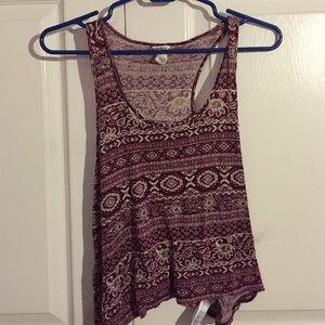 Tribal Cropped Tank Top