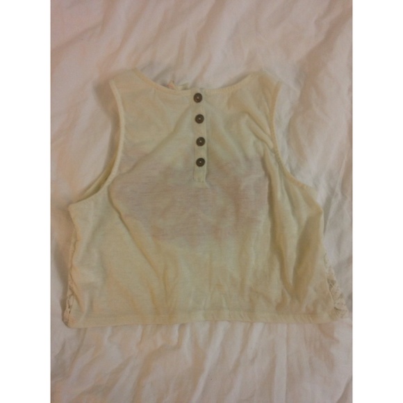 cream see-through crop top - Picture 2 of 3