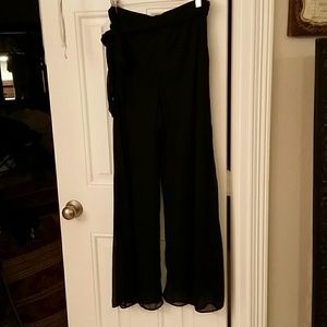 Sheer Black Polattzo Pants