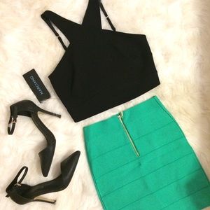 Black Marciano crop top