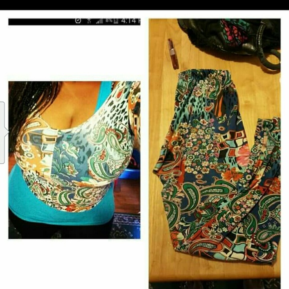 Recycled leggings as a blouse!! BUNDLE of 2