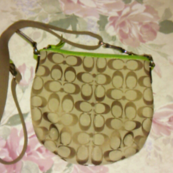 Coach Nancy Khaki signature zebra crossbody - Picture 3 of 4