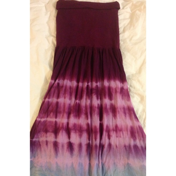 Strapless tie-dye flow dress - Picture 2 of 2