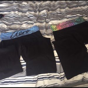 Shorts and yoga pants