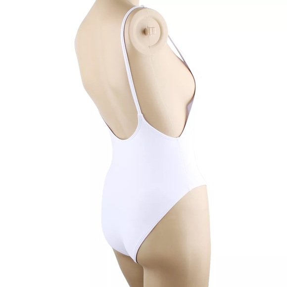 AA dupe low back one piece in white