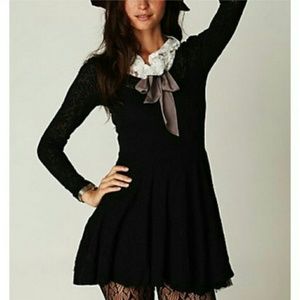 Free People Black long sleeve Dress XS