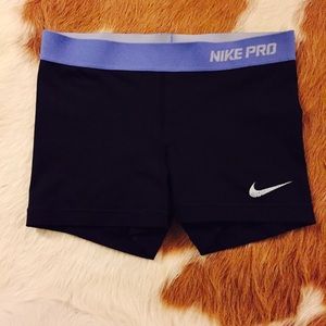Nike Pro Black Spandex w/ blue trim
