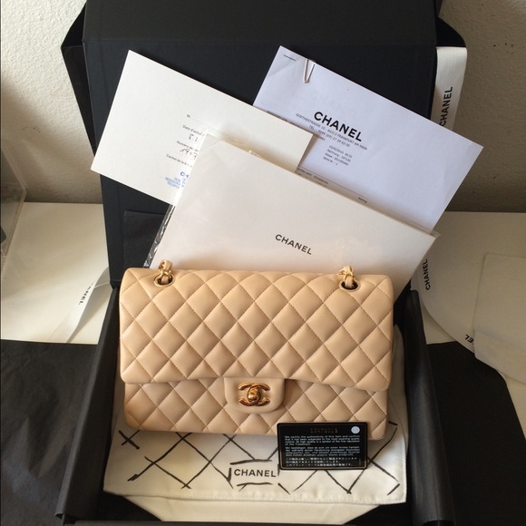 NEW-Authentic Chanel 2.55 Lambskin Medium Flap Bag - Picture 4 of 4