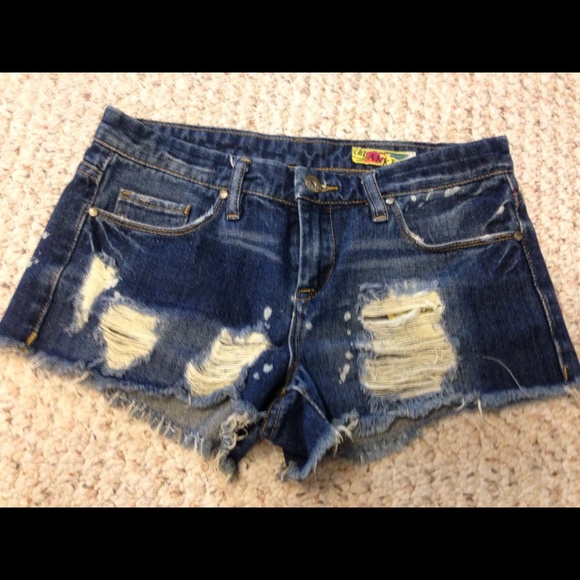 Blank Denim Destroyed Shorts. Size 25