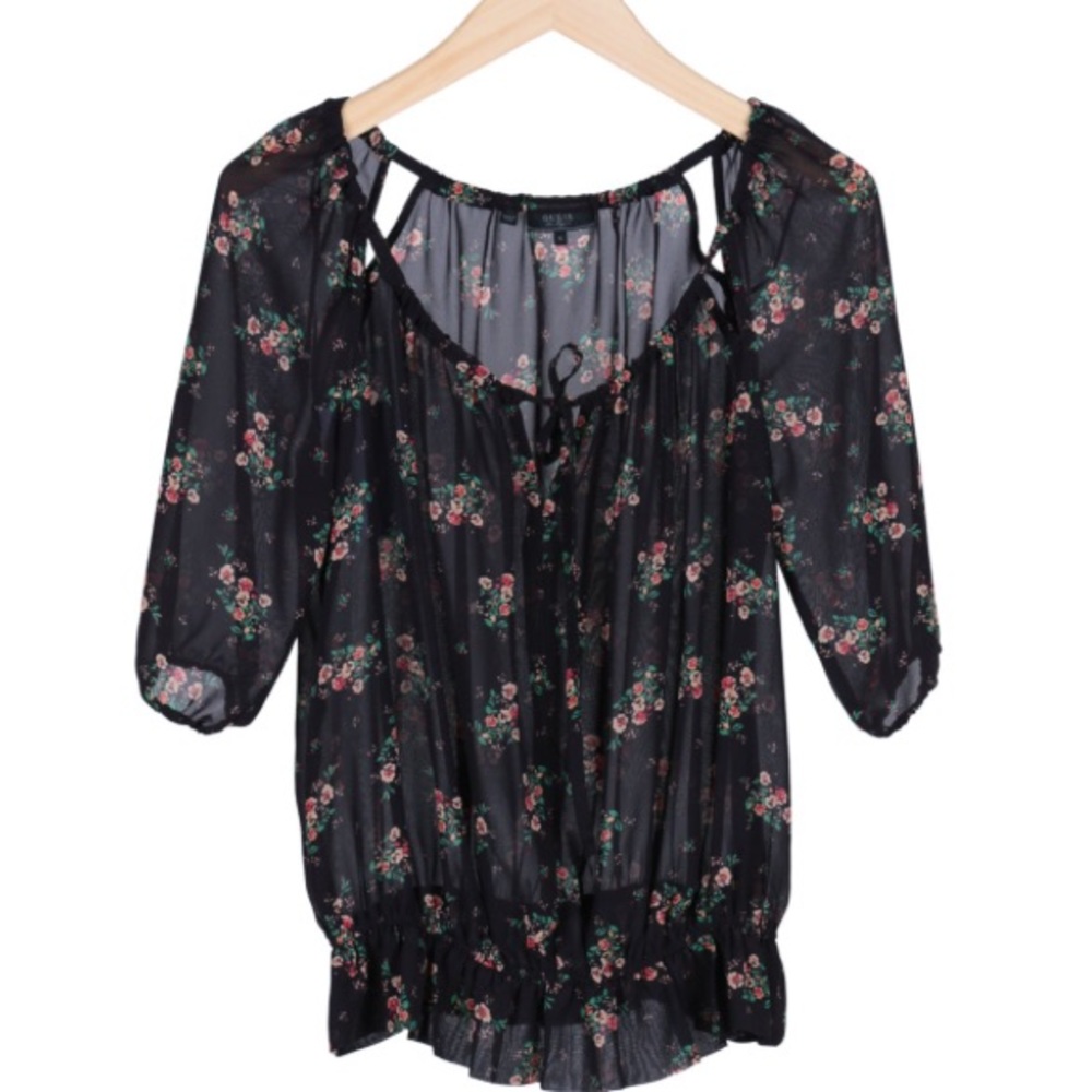 Printed sheer blouse from Guess