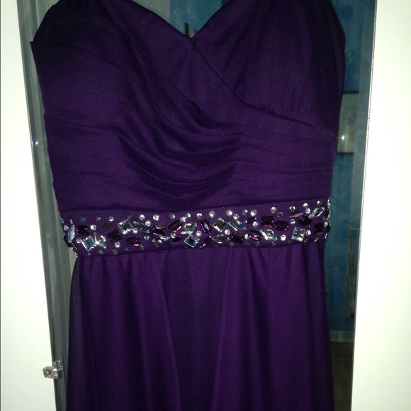 Purple high low dress