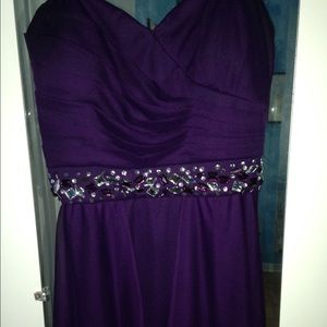 Purple high low dress