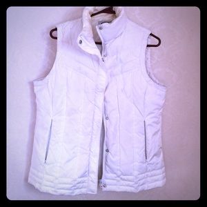 White puffy vest