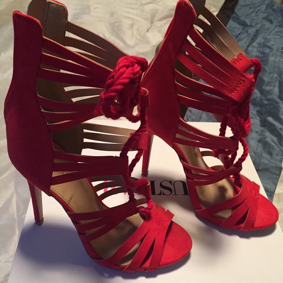 💵🚩SOLD on VINTED Sexy Red Lace Up Sandals