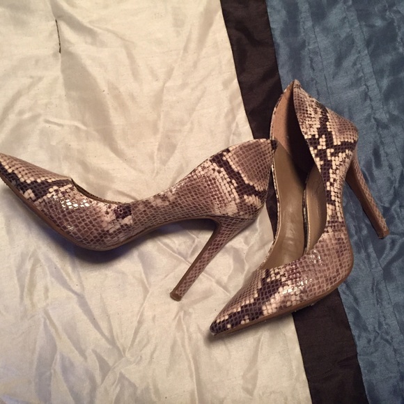 Snake Print Pumps