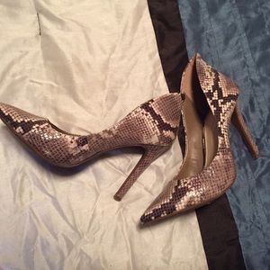 Snake Print Pumps