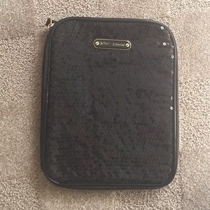 Betsy Johnson black sequined full size Ipad cover