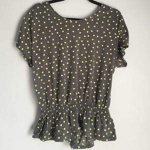 Faded glory peplum tee