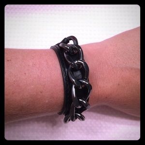 Black rocker bracelet