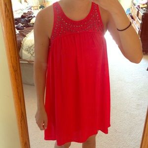 Francesca's red studded dress