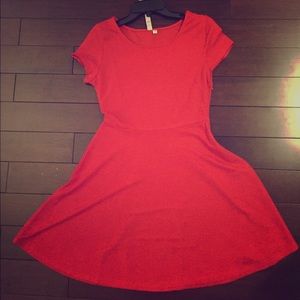 Red Skater-Style Dress - Francesca's