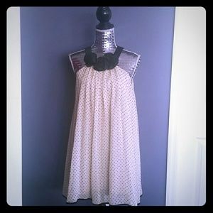 Baby Doll Dress with Satin and Chiffon Roses