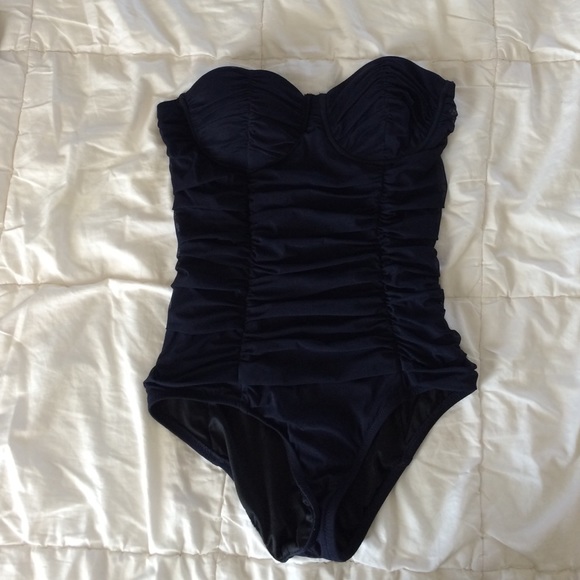 Navy blue J Crew one piece swimsuit