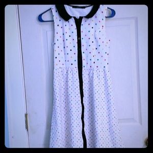 Eric + Lani Polka Dotted Collared Sleeveless Dress