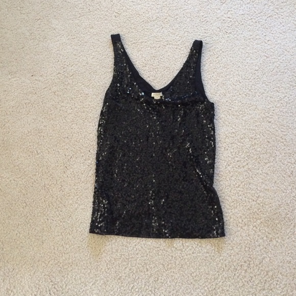 Jcrew black sparkly tank top