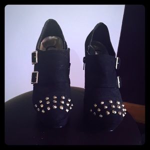 Black Studded Guess booties