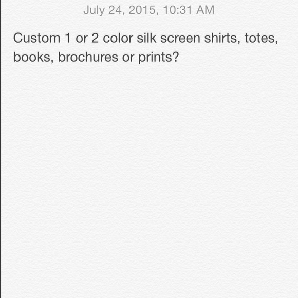 Custom screen printed items