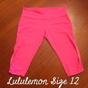 Lululemon Crops Size 12 Pink