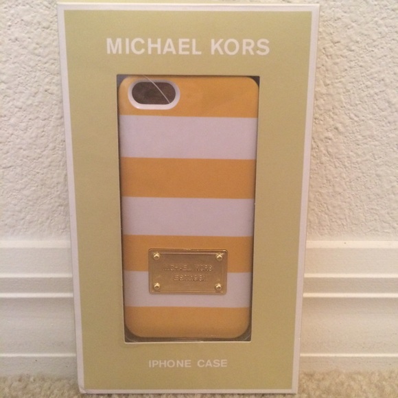 Michael Kors Accessories - Michael Kors Yellow & White Case for IPhone 5/5s