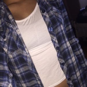 blue and gray flannel