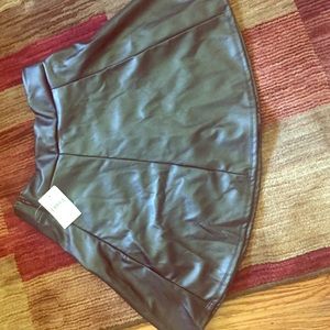 Black leather skirt