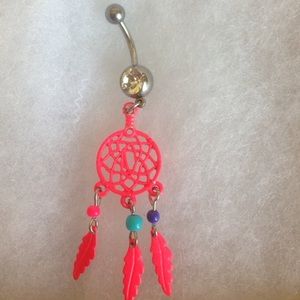 Dream catcher bellybutton ring