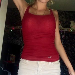 ❤️Burgundy Hollister Stretchy Tank! XS