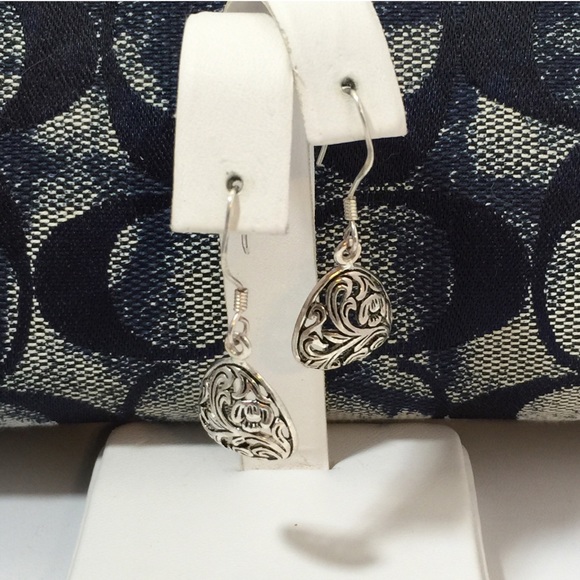 Jewelry - 1 DAY SALE Sterling Bali Style Dangle Earrings