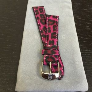 Michele Pink Cheetah watch strap