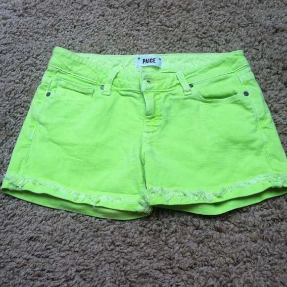 Paige neon yellow shorts.🌝