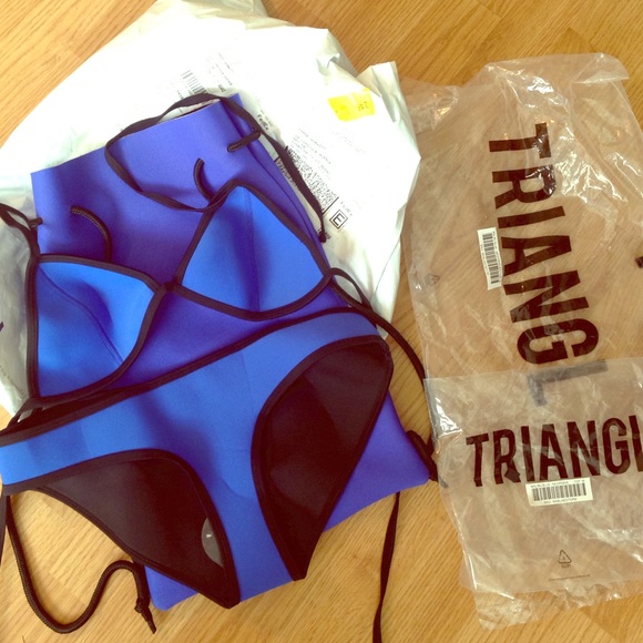 Malibu blue Triangl bikini NWT