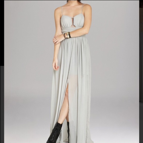 BCBGeneration Cut Out Maxi Dress - Icy - S