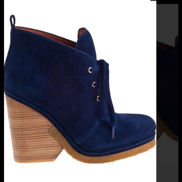 Marc Jacobs Blue Suede Platforms - Picture 2 of 4
