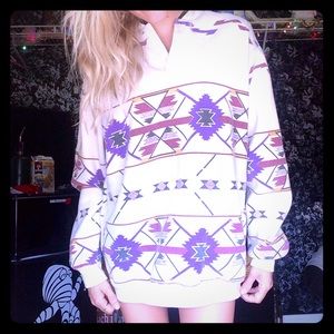 Retro Oversized Tribal Sweater!👀👌