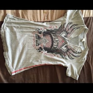 Affliction gray shirt