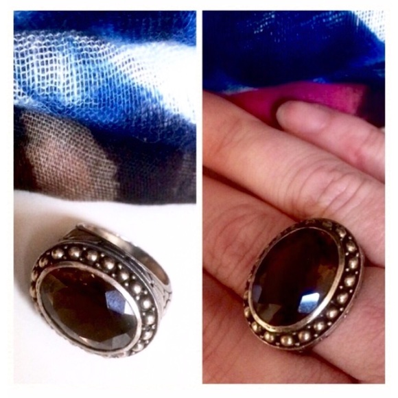 ✨SOLD✨GoRg smokey Quartz silver designed ring - Picture 3 of 4
