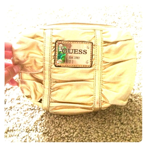 NWOT Guess gold evening clutch